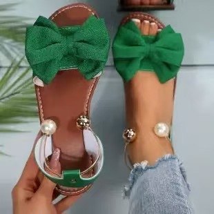 Clarks Women Bow Pearl Flat Sandals, Lightweight Comfortable Non-slip Shoes ( PayPal Checkout Save $5 ) - Image 4